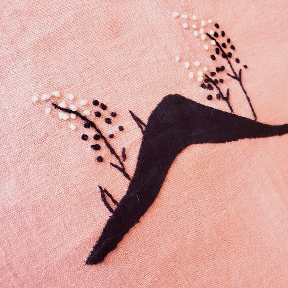 1930s Art Deco Embroidered Tablecloth & Napkins Leaping Silhouette Figures - Picture 13 of 16